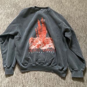 Grey crew neck sweatshirt from Pacsun, size Large, in great condition